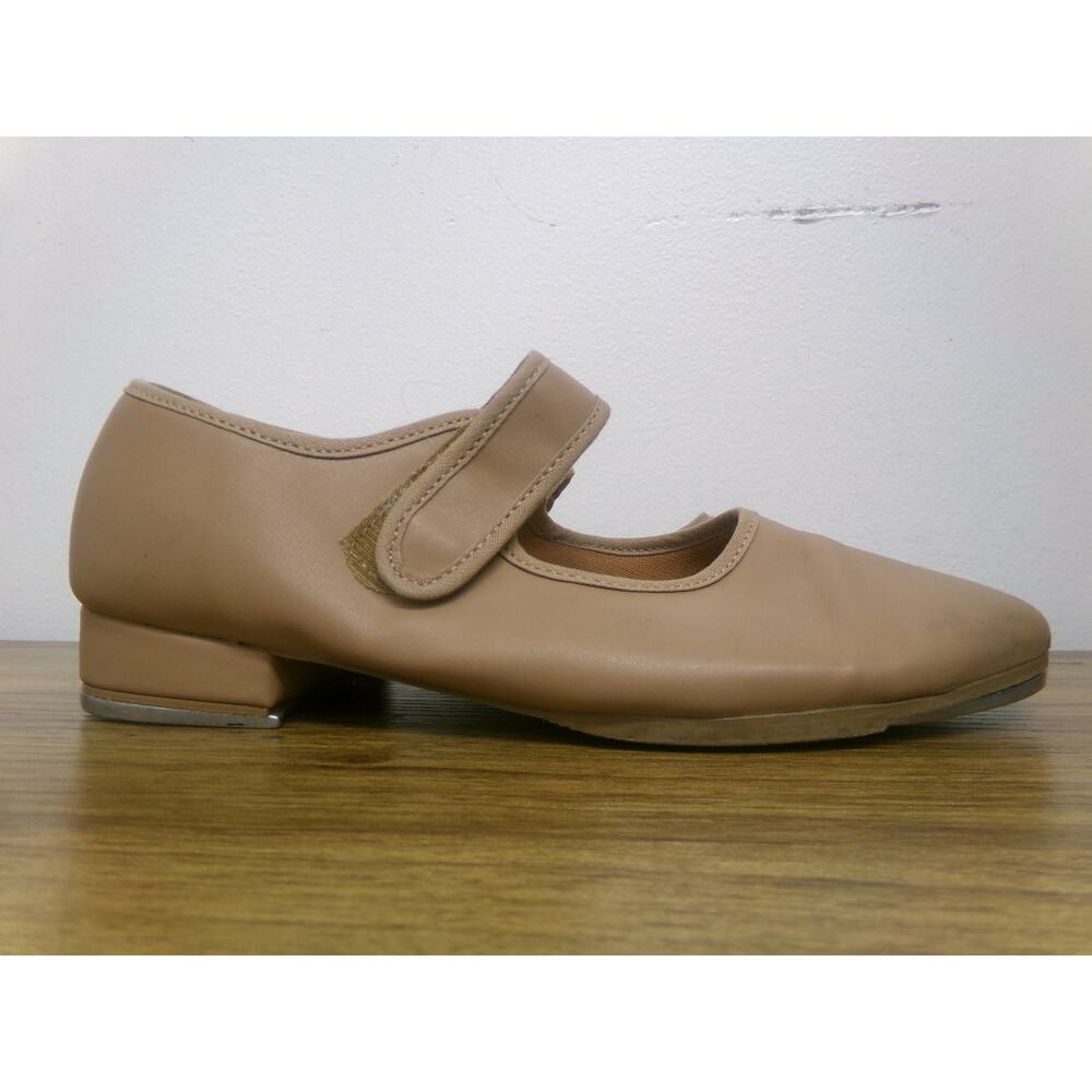 Dance Tap Shoes Youth 5M Tan So Danca TA38 Mary Jane Leather Loop Strap